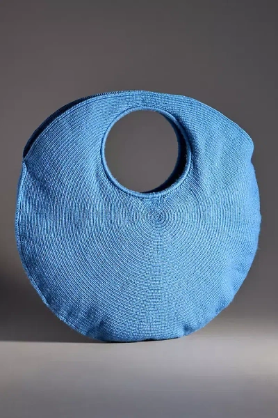 Soraya Hennessy Round Crochet Shoulder Bag In Blue