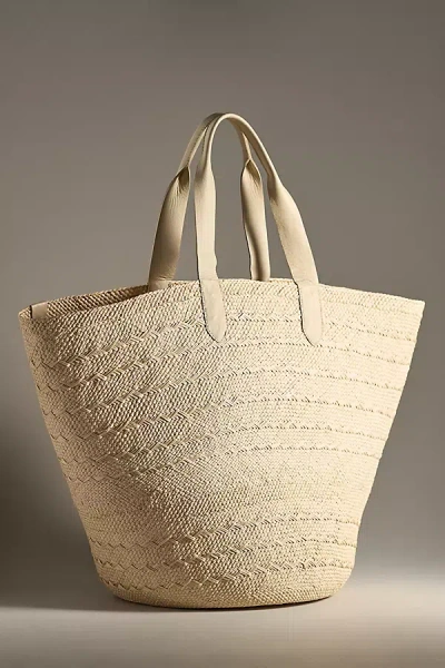 Soraya Hennessy Xl Woven Tote In Beige