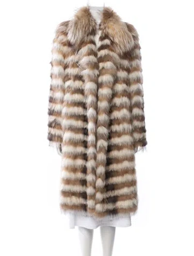Pre-owned Sorbara For Neiman Marcus Vintage Fox Fur Coat In Multi