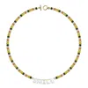 Sorbet Island Beaded Necklace With Smile Letter Charms In Yellow