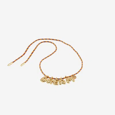 Sorbet Island Bubble Letter Gold-plated Necklace In Multicolor