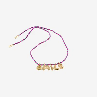 Sorbet Island Bubble Letter Necklace In Multicolor