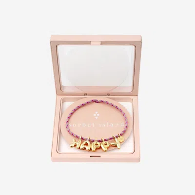 Sorbet Island Bubble Letter Necklace In Multicolor
