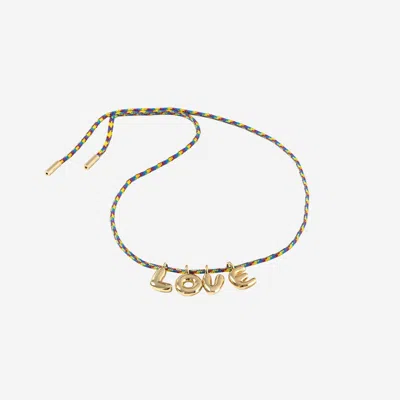Sorbet Island Bubble Letter Necklace In Multicolor