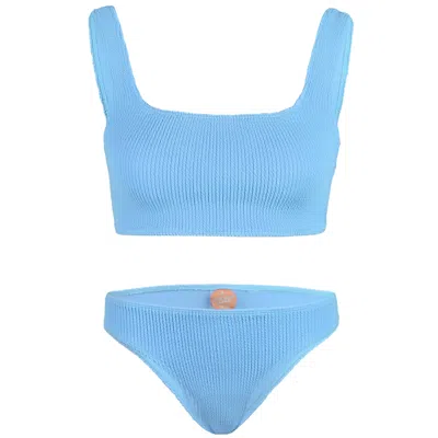 Sorbet Island Celine Bikini Set In Blue Bubblegum | Square Neck One Size Bikini | Stretchy Crinkle Fabric | Womens
