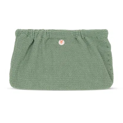 Sorbet Island Crinkle Clutch Bag Mint