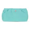 Sorbet Island Crinkle Clutch Bag Pistachio In Blue