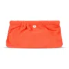 Sorbet Island Crinkle Clutch Bag | Womens Cranberry Red Orange Pouch | Designer Crinkle Fabric Handbag | Pocket &a