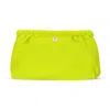 Sorbet Island Crinkle Clutch Bag | Womens Lemon Yellow Green Pouch | Designer Crinkle Fabric Handbag | Pocket &amp