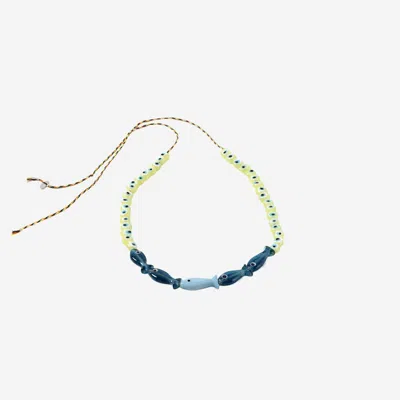 Sorbet Island Fabric And Glass Bead Necklace In Multicolor
