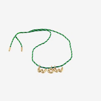 Sorbet Island Fabric And Metal Necklace In Gold