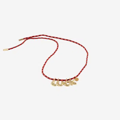 Sorbet Island Fabric And Metal Necklace In Gold