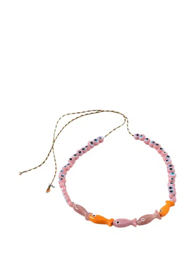 Sorbet Island Fish Beaded Bracelet In Purple