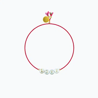 Sorbet Island Glass Pearl Shell Bracelet In Multicolor