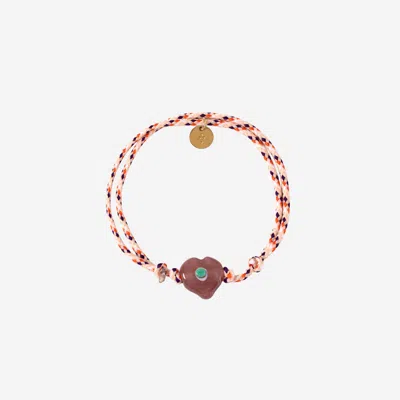Sorbet Island Guardian Bracelet With Glass Bead In Neutral