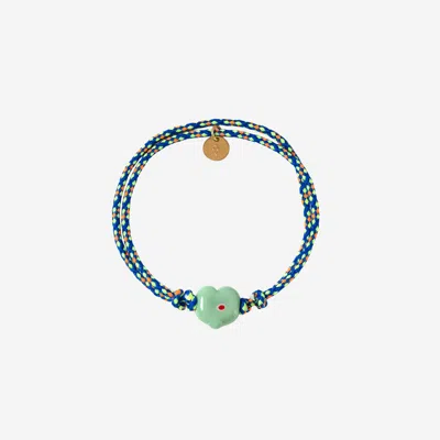 Sorbet Island Guardian Bracelet With Glass Bead In Orange