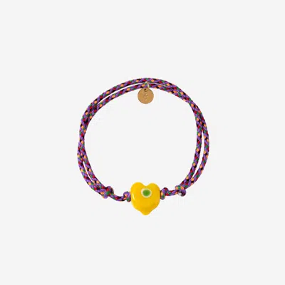 Sorbet Island Guardian Bracelet With Glass Bead In Orange
