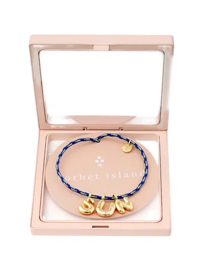 Sorbet Island Letters Necklace In Blue