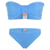 Sorbet Island Lory Bandeau Bikini Set Blue Bubblegum In Blue