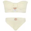 Sorbet Island Lory Bandeau Bikini Set Vanilla In Neutral