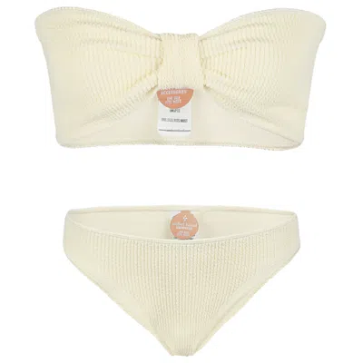 Sorbet Island Lory Bandeau Bikini Set Vanilla In Neutral