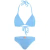 Sorbet Island Mia Triangle Bikini Set Blue Bubblegum In Blue