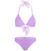 Sorbet Island Mia Triangle Bikini Set Fig In Purple