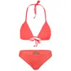 Sorbet Island Mia Triangle Bikini Set Strawberry In Orange