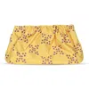 Sorbet Island Multicolour Patterned Clutch Bag Banana In Yellow