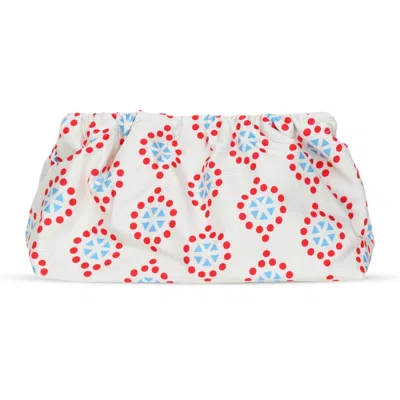 Sorbet Island Multicolour Patterned Clutch Bag Off White