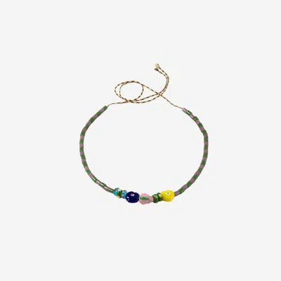 Sorbet Island Necklace With Assorted Glass Beads In Green