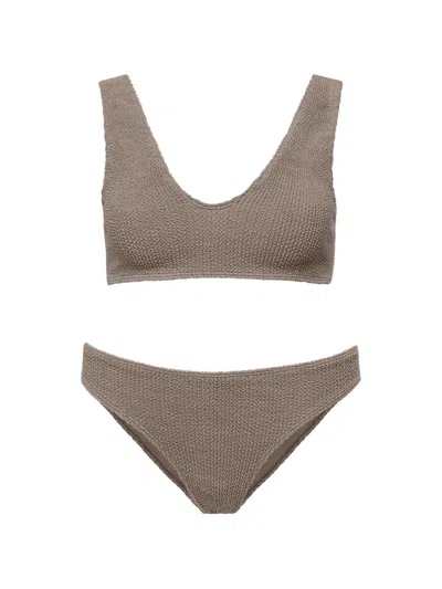 Sorbet Island Noa Textured Bikini In Brown