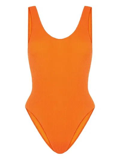 Sorbet Island Riva Textured Swimsuit In Orange