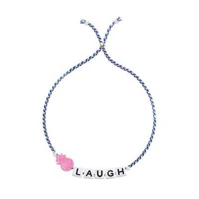 Sorbet Island Square Letter And Charm Bracelet In Multi