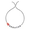 Sorbet Island Square Letter And Charm Bracelet In Multi