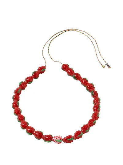 Sorbet Island Strawberry-charm Bracelet In Red