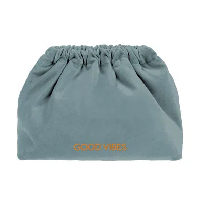 Sorbet Island Velvet Clutch Bag Good Vibes