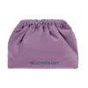 Sorbet Island Velvet Clutch Bag Hello New Day In Purple