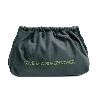 Sorbet Island Velvet Clutch Love Is A Superpower