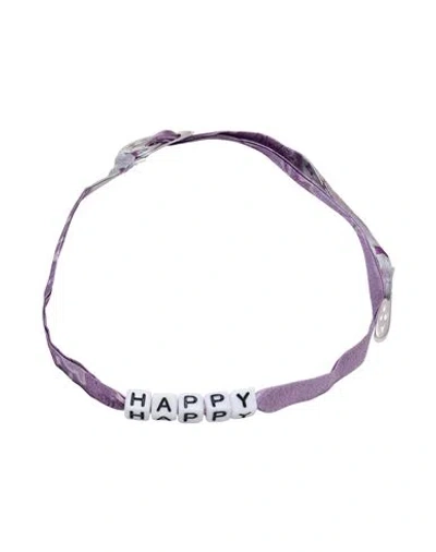 Sorbet Island Woman Bracelet Light Purple Size - Textile Fibers