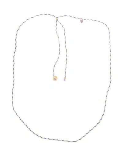 Sorbet Island Woman Necklace Purple Size - Textile Fibers, Metal