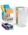 Sorbus 10 Pack Plastic Medium Container Bins In Transparent