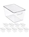 Sorbus 10-pack Large Storage Containers In Transparent