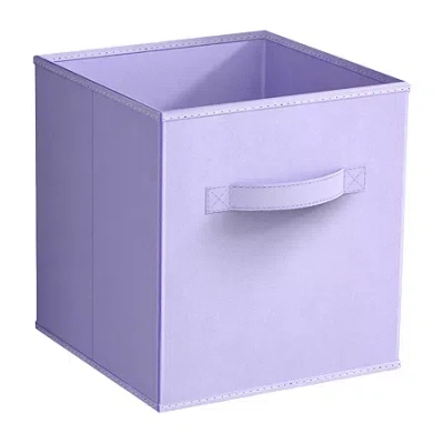 Sorbus 11" Foldable Fabric Cube Bins With Handle Storage Cube In Purple
