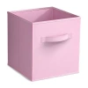 Sorbus 11" Foldable Fabric Cube Bins With Handles Storage Cube In Pink
