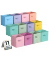 Sorbus 11in 12 Pack Fabric Storage Bins In Multi