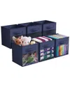 Sorbus 11in 6 Pack Collapsible Fabric Storage Bins In Blue