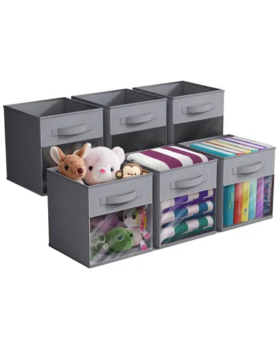 Sorbus 11in 6 Pack Collapsible Fabric Storage Bins In Multi