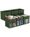 Sorbus 11in 6 Pack Collapsible Fabric Storage Bins In Green