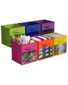 Sorbus 11in 6 Pack Collapsible Fabric Storage Bins In Multi